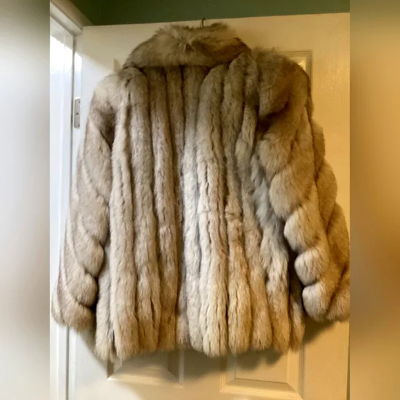 Luxurious Blue Fox Fur Jacket